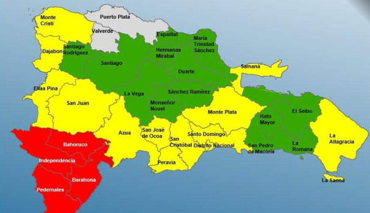 Barahona, Pedernales, Independencia y Bahoruco en alerta roja por Melissa
